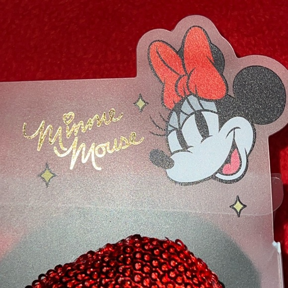 NWOT-Limited Addition, Disney Minnie Mouse Spa Headband. Red  sequins, 3D Bow, - Picture 5 of 7
